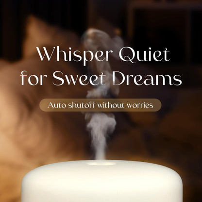 Earnest Living Essential Oil Diffuser White Ceramic Diffuser 100 ml Timers Night Lights and Auto Off Function Home Office Humidifier Aromatherapy Diffusers for Essential Oils