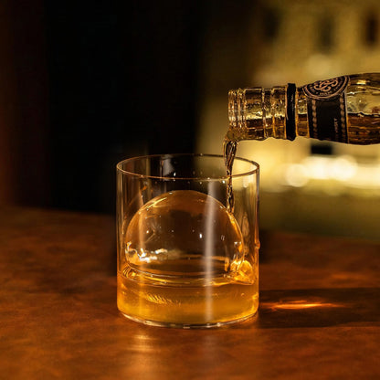 ORI Future GLAZER mini, Clear Sphere Ice Mold, Ball Ice Cube Maker for Whiskey