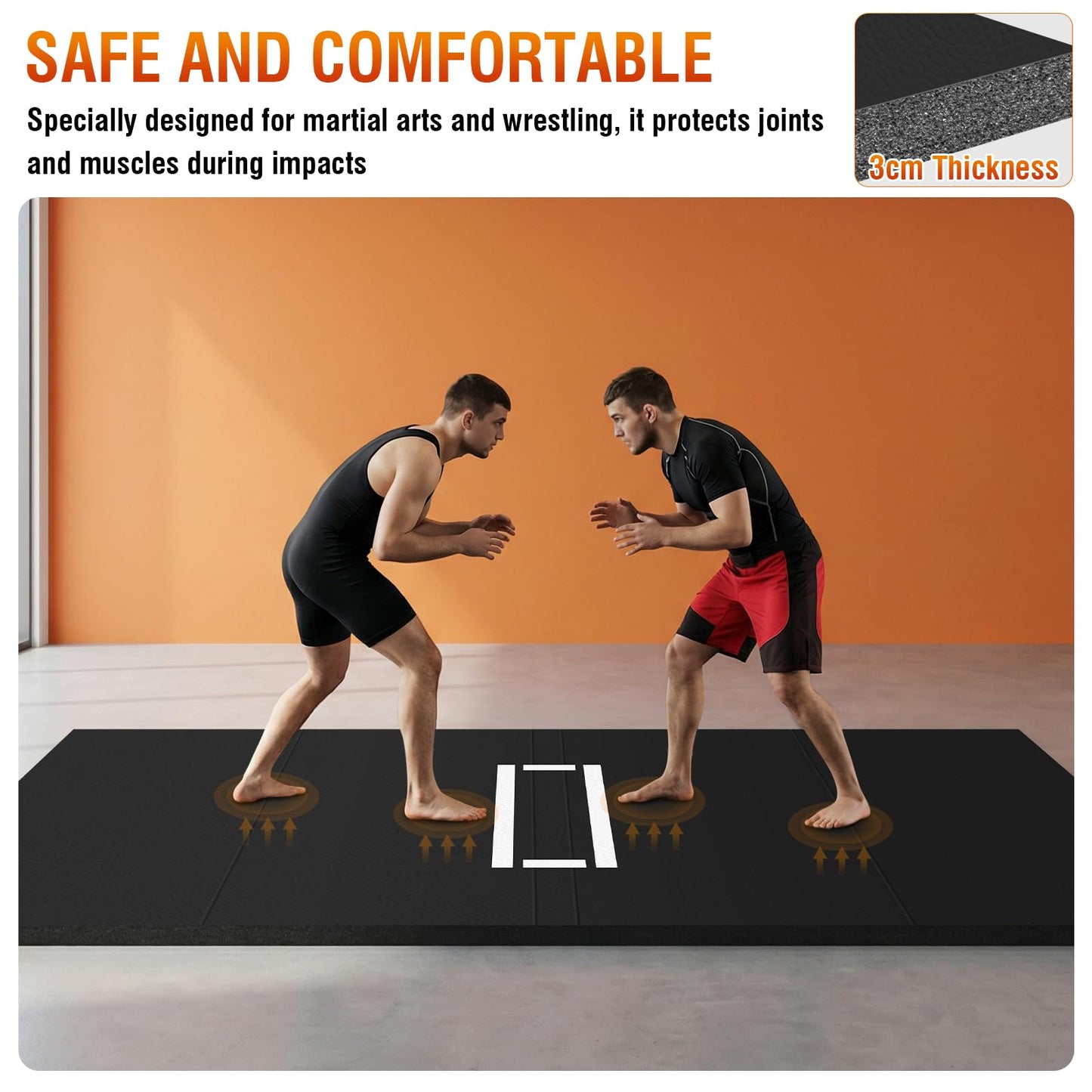 Generic Rollout Wrestling Mat Waterproof Gymnastics Training Mat for BJJ MMA Martial Art Boxing Grappling & Judo