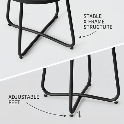 Outdoor Side Table, Small Patio Side Table with Weather Resistant Steel Material, Outdoor Round End Table for Patio