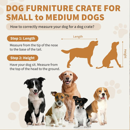 63" Large Dog Crate Furniture, Heavy Duty Indoor Dog Kennel with Removable Divider, Sliding Doors, 2 Drawers and Open Shelves, Decorative TV Stand for Living Room, Black