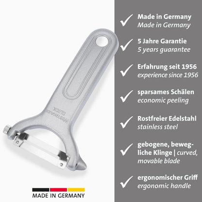 Westmark Vegetable/Asparagus Swivel Peeler, Quick, Silver, 5 x 3 x 0.6 inches