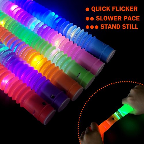 Glow Sticks Party Favors - 18 PCS Colorful Light-Up Tubes, Necklaces & Bracelets for Kids' Celebrations