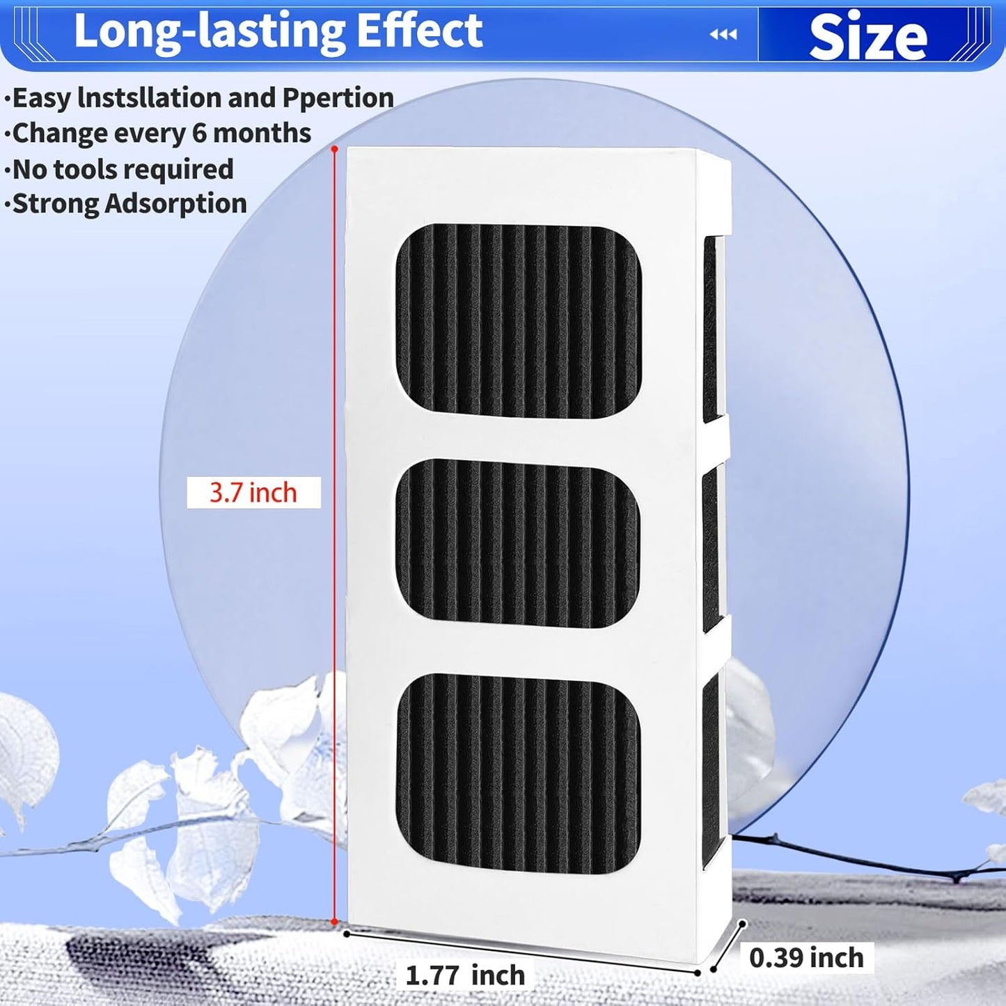 4 Pack Paultra2 Refrigerator Air Filter Replacement for Frigidaire PAULTRA2 Pure Air Ultra II