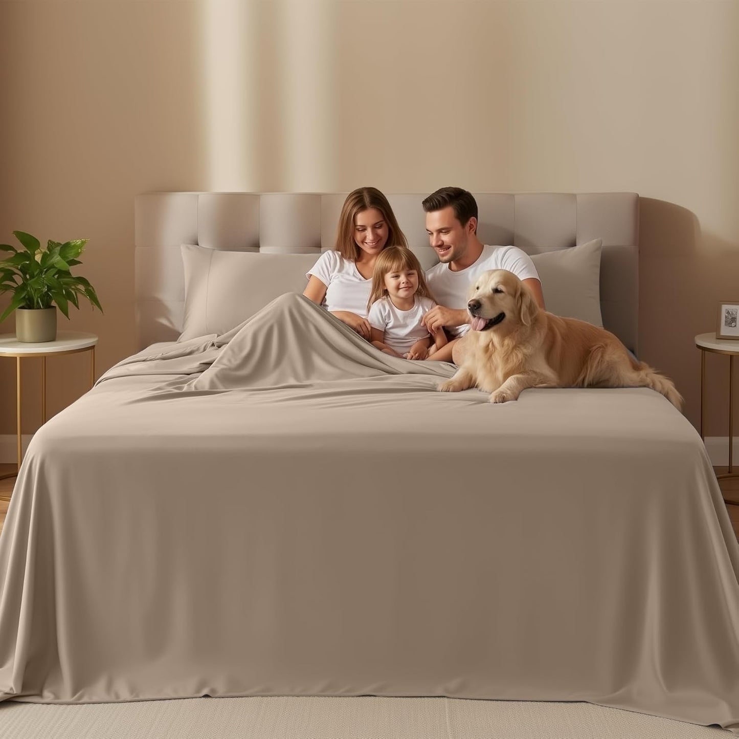 Utopia Bedding Twin XL Sheet Set - Soft Microfiber 3-Piece Bed Sheets in Beige | Oeko-Tex Certified