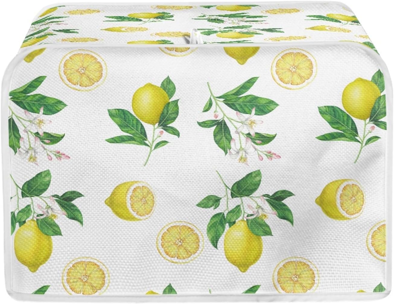 Toaster Cover 2 Slice, Lemon Theme Small Appliance Cover for Kitchen, Dust and Fingerprint Protection