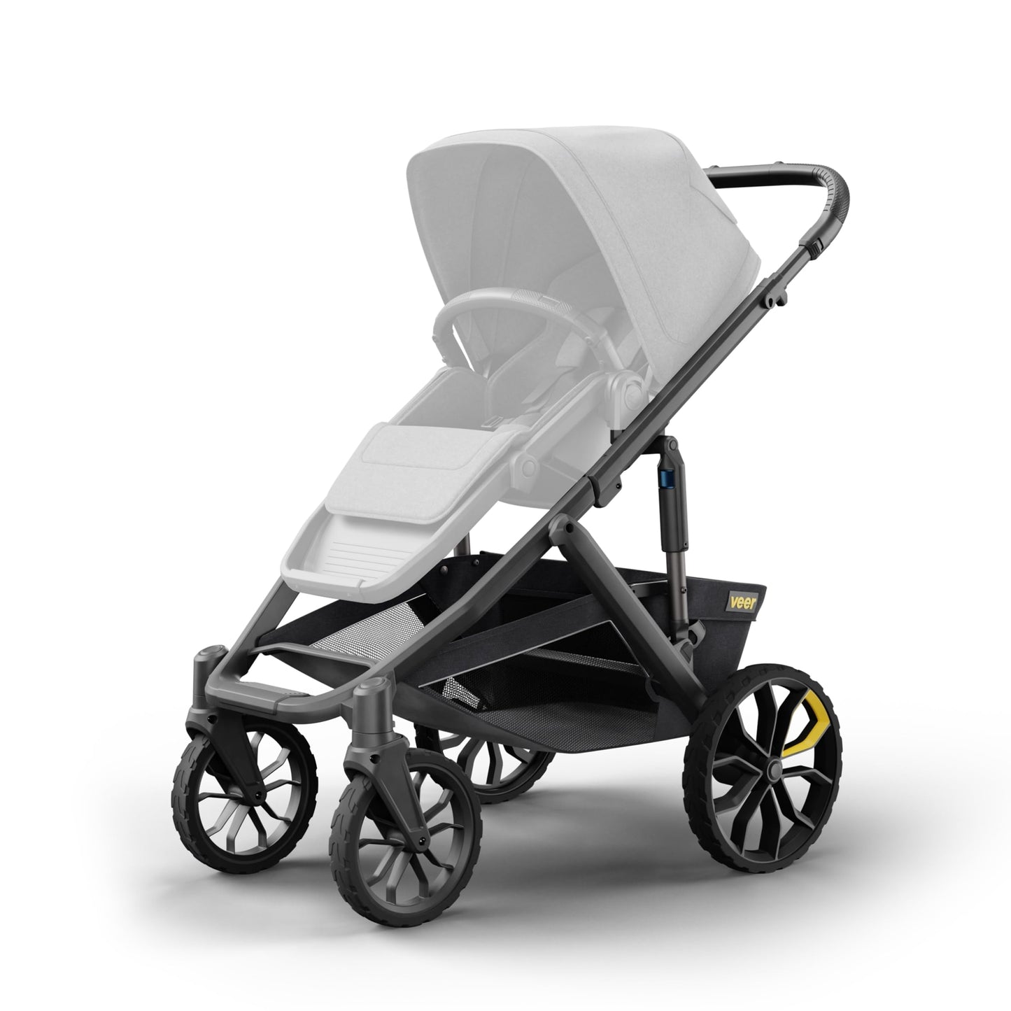 Veer Switchback &Roll Stroller Frame | 4 Wheel All-Terrain Stroller for Switchback Seat | Fits All Major Infant Car Seats (Adapters Sold Separate) | Shock Absorbing, Durable, Maneuverable, Collapsible