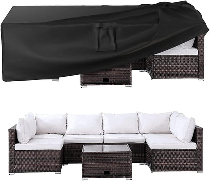 Ruimoy Outdoor Furniture Cover - Heavy-Duty Waterproof Protection for Tables & Chairs | 102" L x 74" W x 27.5" H
