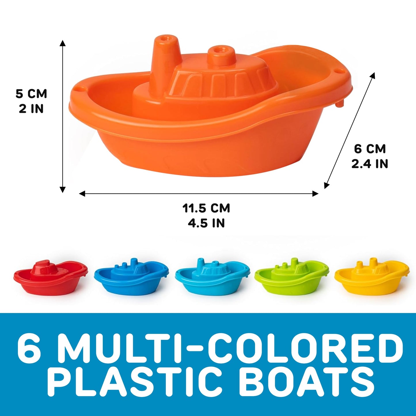 uToyz Stackable Toy Boat – 6pcs Educational Water Toys for Toddlers 1-3, Baby Pool Essentials, Baby Bath Toys for Kids Ages 1-3 & Toddler Pool Toy for 1 Year Old & Up, Fun Accessories for Bathtime