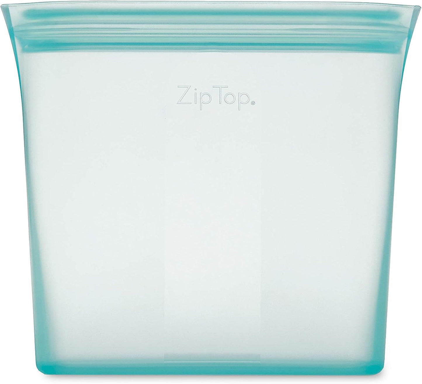 Zip Top Reusable Food Storage Bags | Silicone Meal Prep Container, Sandwich Bag [Teal] | Microwave, Dishwasher and