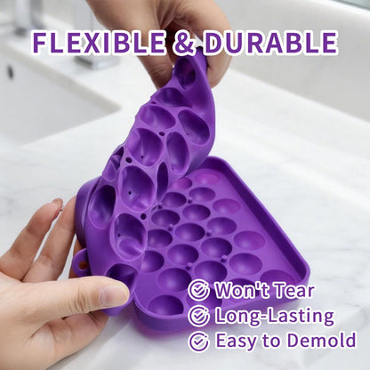 DIY Soap Making Kit, Silicone Grape Soap Mold with Cotton Rope, Dried Flowers & Tweezers, Exquisite Mold for Handmade Grape Soap Making Gift & Home Decor