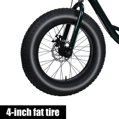 yifaeux 2024 New Tricycle for Adults, 20" x 4.0 Fat Snow Tires Trike, Drift Trike for Adult, 7 Speed Tricycle with Double Disc Brake, 3 Wheel Bicycle with Large Basket Outdoor Beach Sonw L