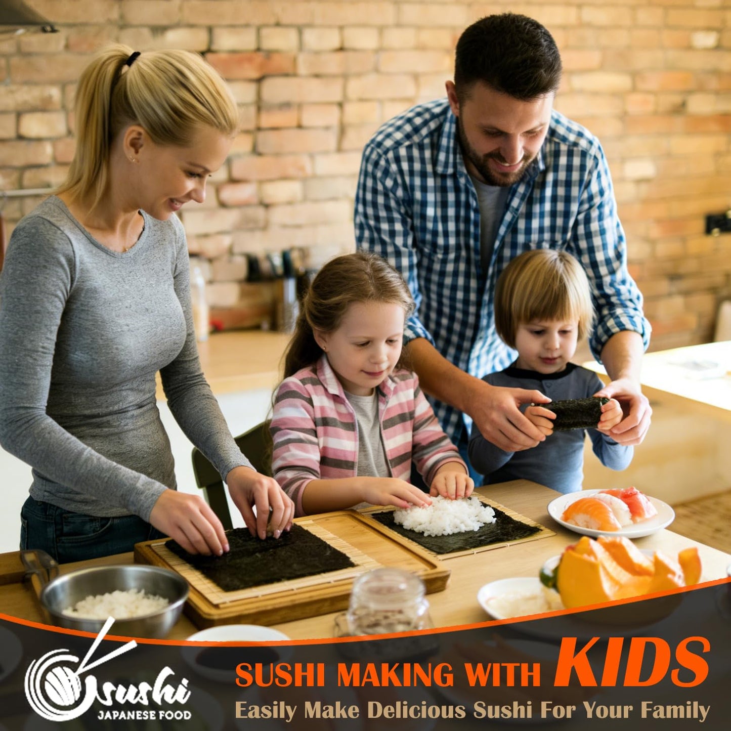 SmileTools Sushi Making Kit, 30 in 1 Sushi Kit with Sushi Roller, Sushi Maker Bazooka, Triangle Onigiri Mold, Musubi Press Mold, Rice Ball Mold & More