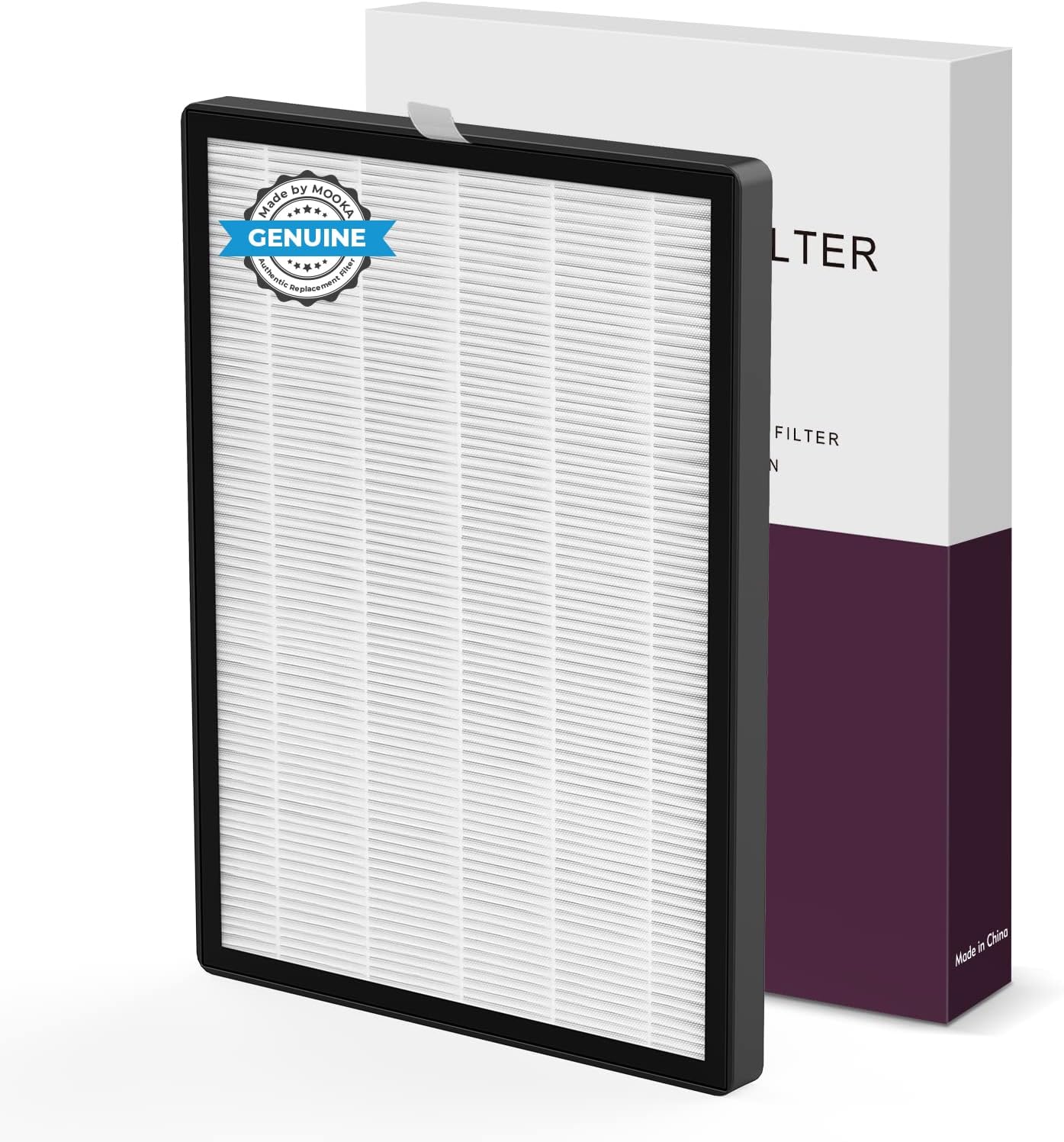 MOOKA Composite HEPA Air Cleaner Replacement Filter, Large Room Air Purifier, Single Pack