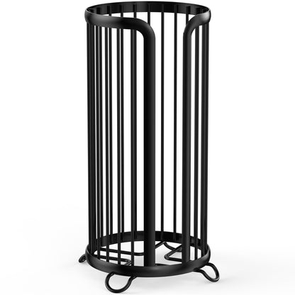 Bunoxea Toilet Paper Holder Stand, Freestanding Toilet Tissue Organizer, Minimalistic Storage Solution, Reserve Mega Rolls-Modern Black