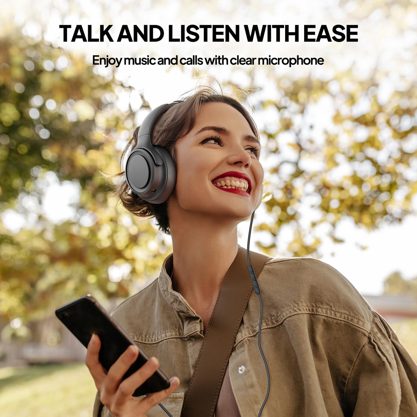 ADOOPE Wired Over-Ear Headphones with USB C Connector, Hi-Fi Stereo Sound, Noise-Isolating Ear Cups, Comfortable Fit for USB C Devices (No Bag, Black)