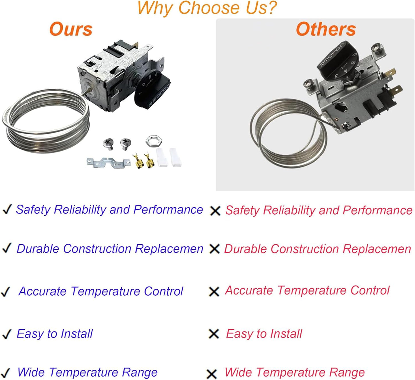 Refrigerator Temperature Control Kit 800393 Compatible with True Refrigerators, Replace 800306, 831932