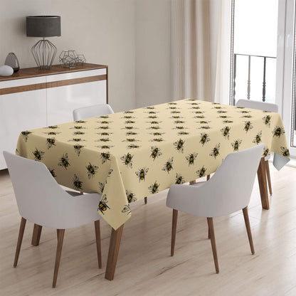 Q-Beans Rectangle Oblong Decorative Tablecloth, Washable and Reusable Cover for Indoor and Outdoor [Size: 60 x 90 inch]