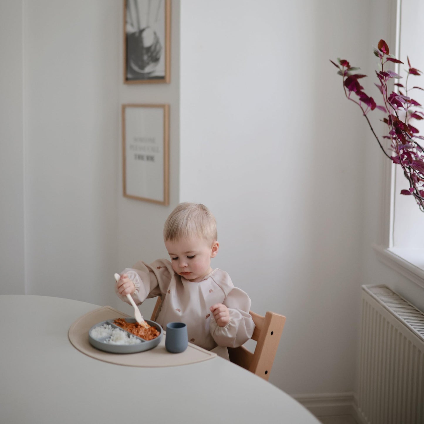 mushie Dinnerware Cutlery Set of 3 For Kids | Made in Denmark (Ivory)