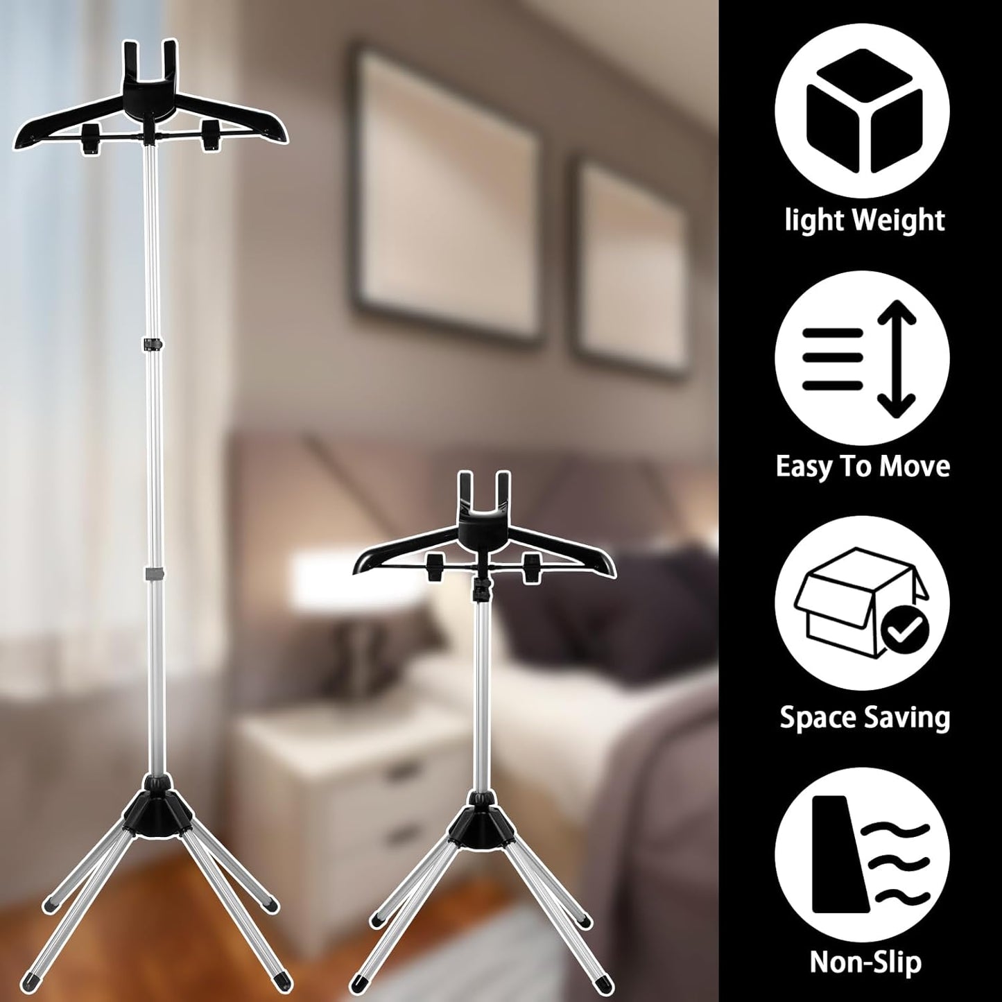 Iron Steam Stand, Height Adjustable Foldable Garment Steamer Rack for Home Steam Ironing