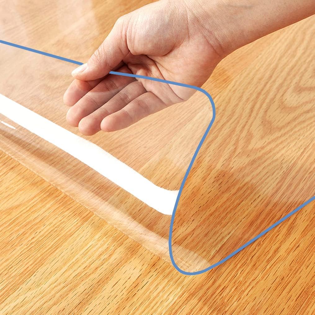 WingCanto 18X72 Inch 1.5mm Thick PVC Tablecloth Cover Clear Plastic Table Protector Transparent Vinyl Table Cloths