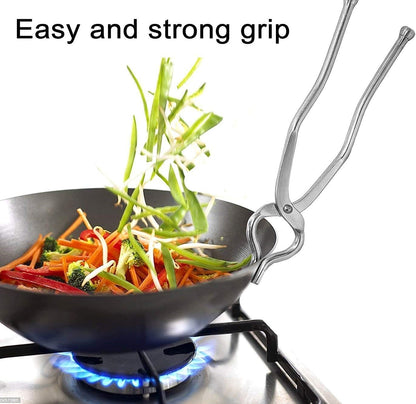 Stainless Steel Tongs/Utensil Holder with Handle, Smart Kitchen Tool for Cooking