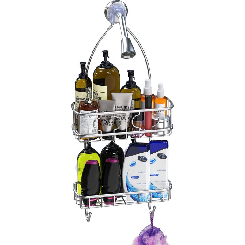 Simple Houseware Stainless Steel Bathroom Hanging Shower Head Caddy Organizer (24 x 10.2 x 4.25 inches)