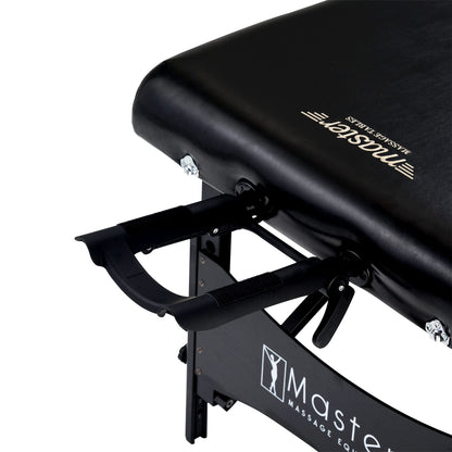 Master Massage 30” Galaxy Therma Top Portable Massage Table for Professional& Home Use, Adjustable Height Travel Massage Bed, Salon Beauty Spa Tattoo Lash Bed with Accessories (Black)
