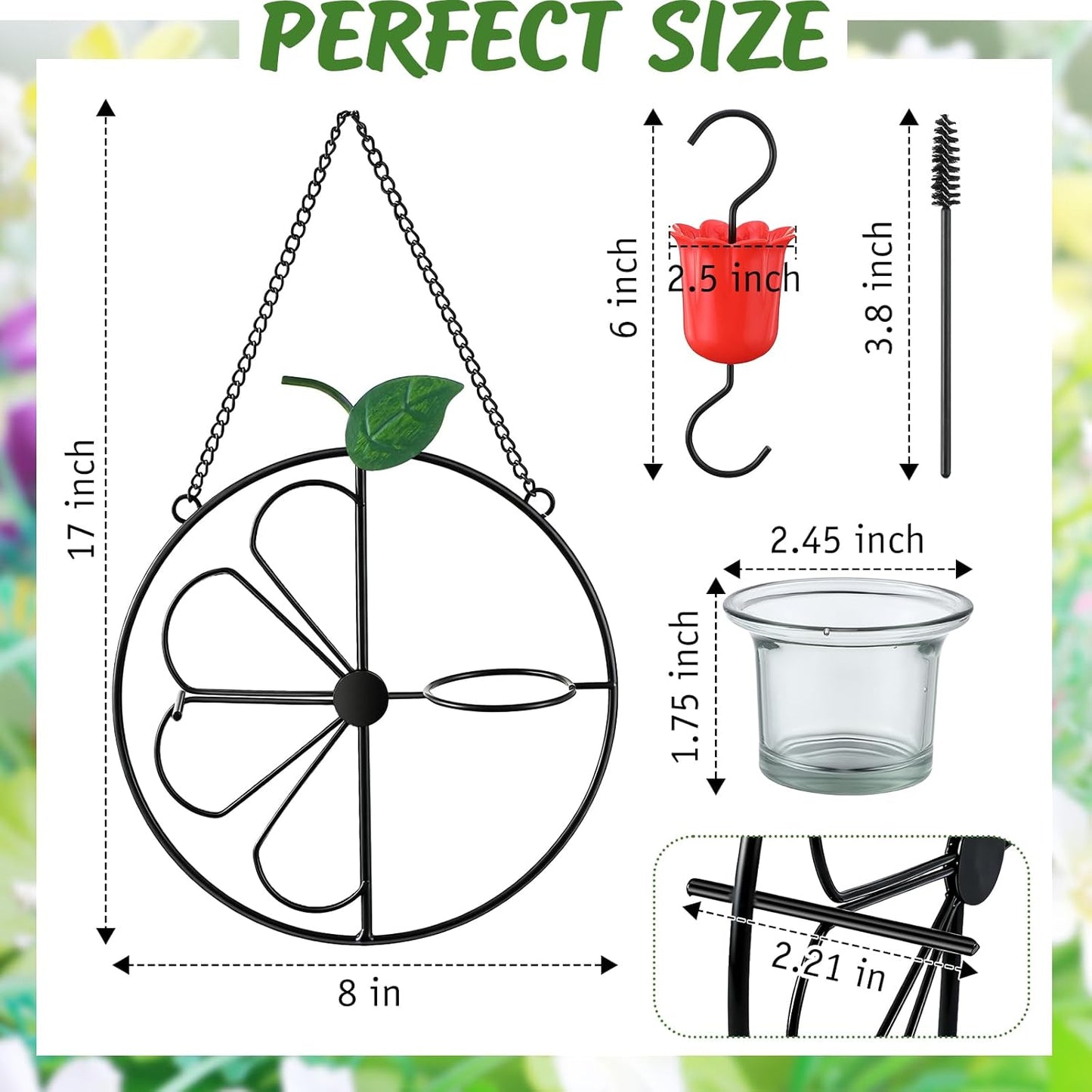 Dunkive Halves(Black,1 Pack) Baltimore Oriole Bird Feeder for Outdoors Oriole Feeder with Ant Moat & Glass Bowl & Ant
