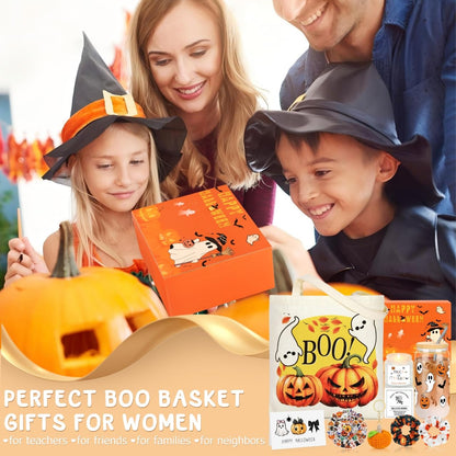 SiplyHaven Boo Basket Stuffers for Women 8 Halloween Gifts Basket for Women Spooky Gift Set for Her Daughter Sister Friend Adults Family Neighbors