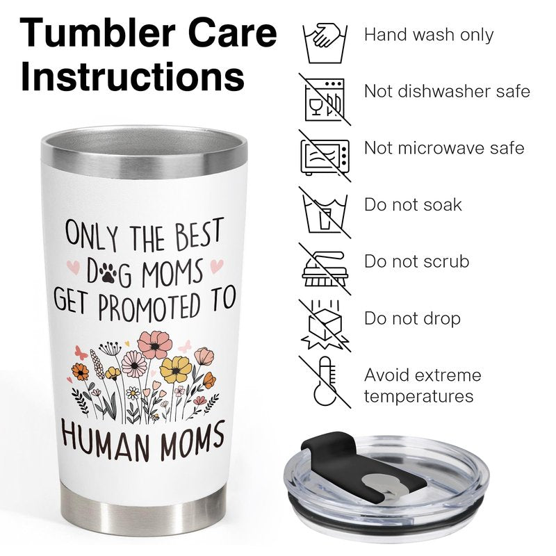 BaubleDazz Mothers Day Gifts for New Mom, Mom to be Gift, First Time Moms, Mama, Mommy To Be, Congrats On Pregnancy Gift for Wife Daughter Friend, Only the Best Dog Moms Get Promoted to Human Moms
