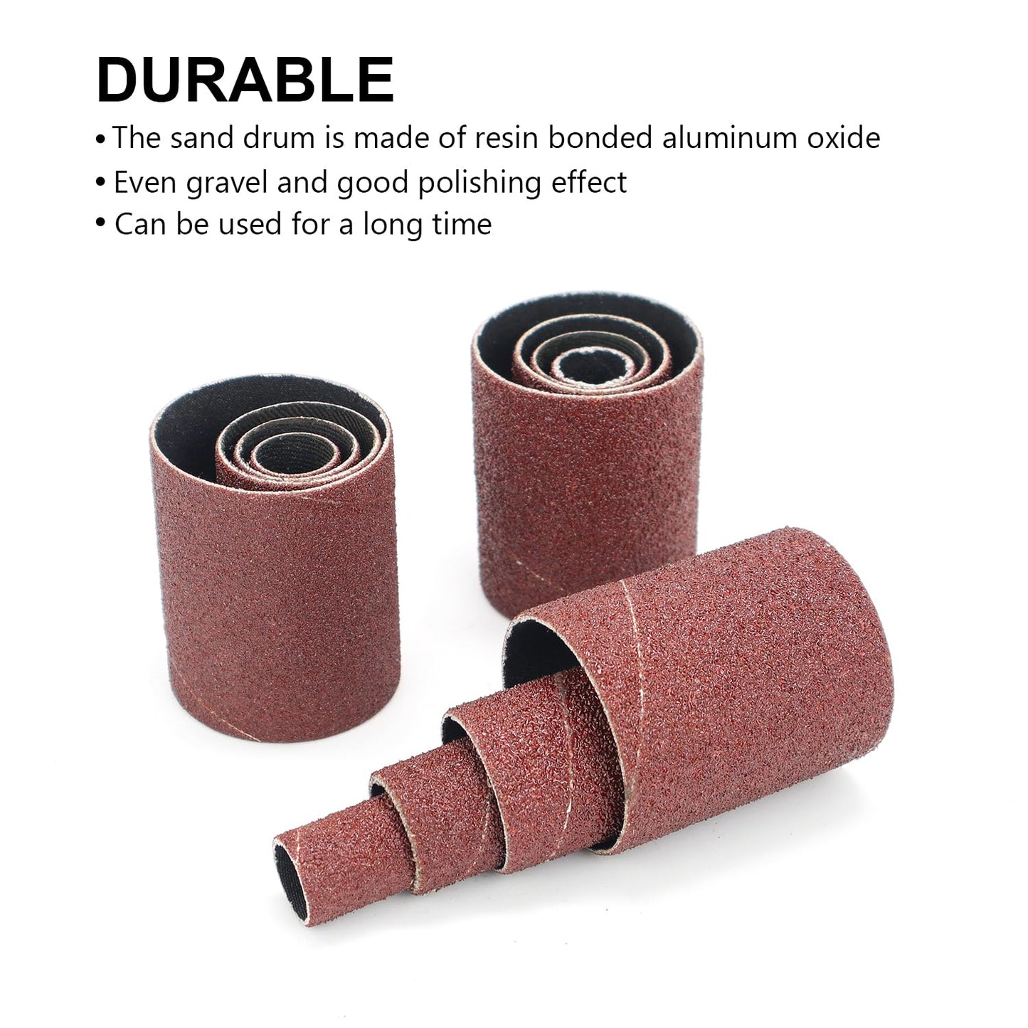 scottchen PRO 2”Long Sanding Drums and Sleeves Set with 1/4”Shank for Drill or Drill Press, Sanding Drum Kit for Sanding Smoothing Shaping Polishing Fiberglass Wood Metals, 60,80,120 Grit-16pack