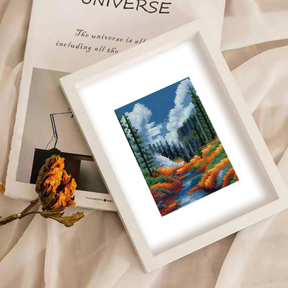 Aestalrcus 12 Pcs Small Diamond Art Kits, National Park Landscape Diamond Art Kits for Adults, DIY Square Diamond Painting 3-Hour Gem Painting for Gift Home Desktop Decor 6.7x8.3 Inch(Without Frame)