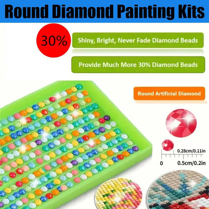 ZHUDENGXJL Butterfly Flower Diamond Art Kits for Adults,5D Full Round Drill Diamond Painting Kits for Beginners,DIY Diamond Dots Paintings Picture Arts Craft for Adults,Home Wall Decor 12 X 16Inch