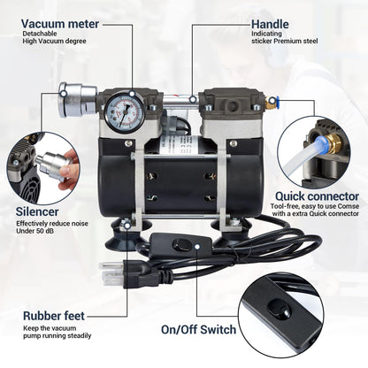 Vacuum Pump 50 L with Mist Coolant Spray System