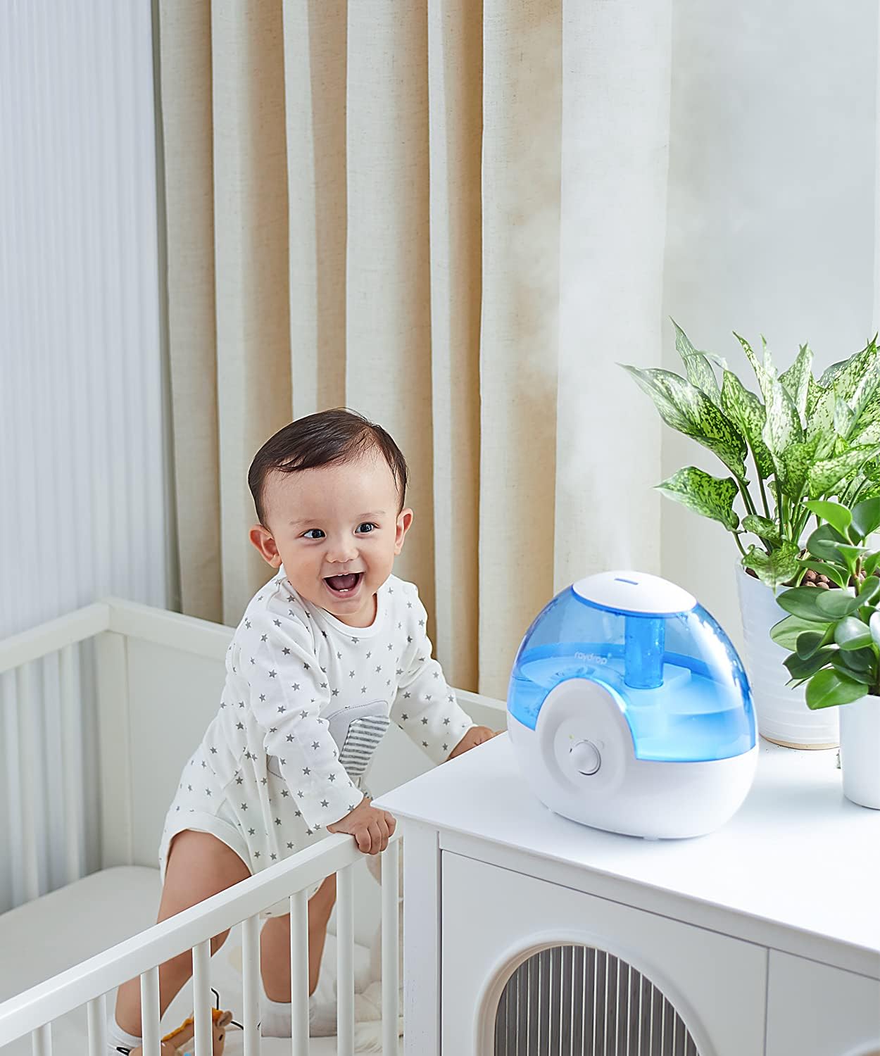 raydrop Cool Mist 2.2L Humidifier for Bedroom, Whisper-Quiet Ultrasonic, Auto Shut-Off, Night Light