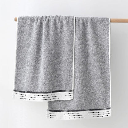 YiLUOMO Grey Hand Towels Tiny Furball Decorative Design Super Soft 100% Terry Cotton Highly Absorbent Bathroom Hand Towel for Home, Hotel, Spa, Pool, Gym 13 x 29 Inch, 2 Pack