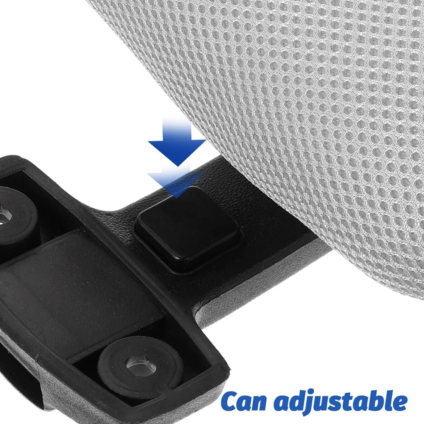 NUOBESTY Adjustable Mesh Headrest Attachment - Office Chair Neck Support Cushion for Universal Chairs