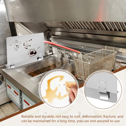Ferraycle 2 Pack 20-1/2" W x 9" H 304 Stainless Steel Fryer Splash Guard for Stove & Kitchen, Oil Splatter Screen Protection, Heavy Duty Grease Barrier for Frying, Grilling, Easy Clean, Universal Fit