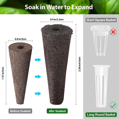 54 Pods Hydroponics Growing System Kit & 120 Pcs Hydroponic Pods Kit
