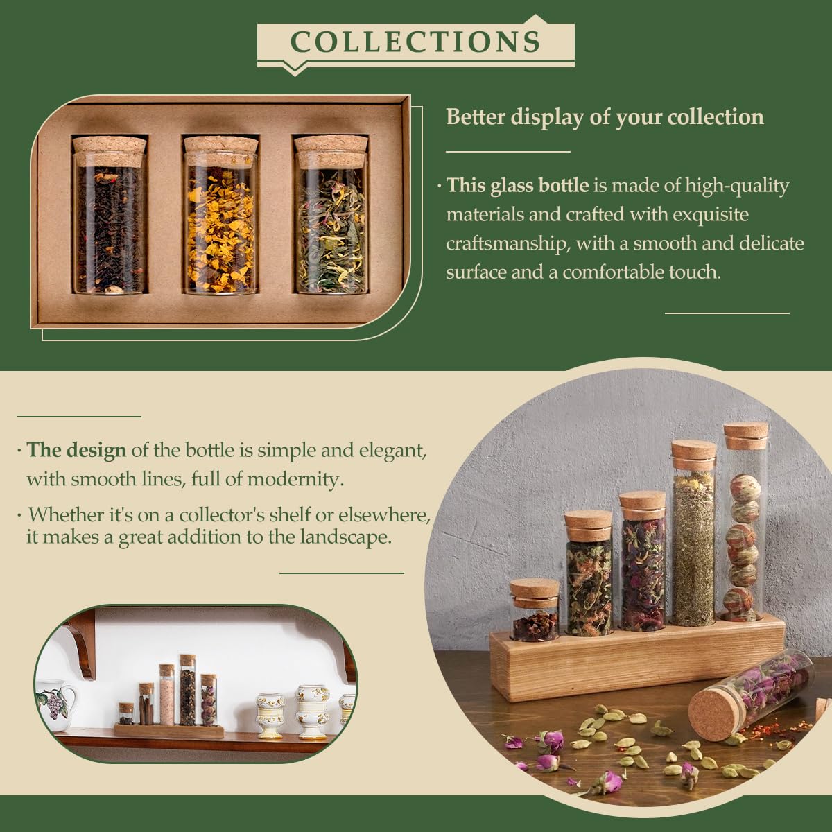 160-Pack 0.17 (5 ml) Glass Bottles & Test Tubes with Cork Stoppers – for Spell Jars, Spice Storage, DIY Favors, Travel Memories, Plant Propagation – Empty Recyclable Containers for Crafts, Kitchen