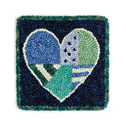 The Oxford Company Punch Needle Kit (Patchwork Blue Heart)