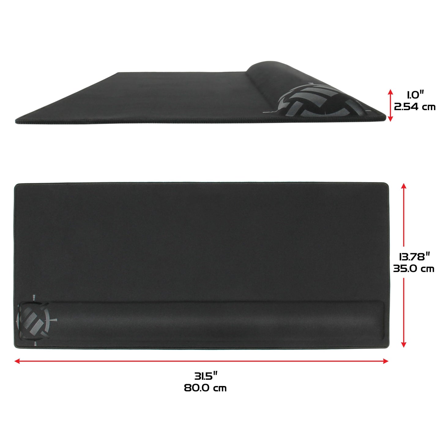 ENHANCE XXL Large Mouse Pad for Desk with 2XL Ergonomic Memory Foam Wrist Rest Support (31.5 x 13.78 x 1 inches) - Desk Pad with Anti-Fray Stitching & Soft Cushion Mat Surface, Designed in The U.S.