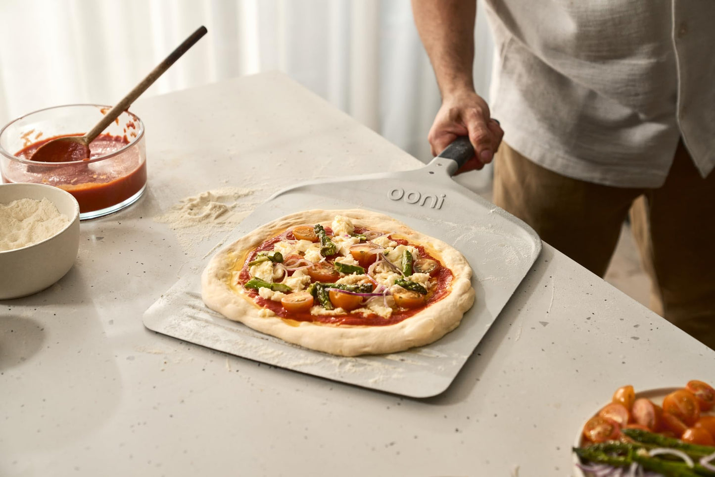 Ooni 12” Compact Pizza Peel - Aluminum Metal Pizza Peel 12 Inch, Lightweight Pizza Turning Peel with Handle, Pizza Oven Accessories
