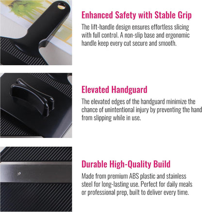 Cabbage Slicer Shredder with Stainless Steel Blade, Professional Coleslaw Sauerkraut Cutter, Ultra-Thin Julienne Slicer for Kitchen