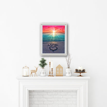 JOYSTRY Diamond Art Dots Painting Kits for Adults, DIY Sunrise Paint with Diamonds Full Drill Round Gem Jewel Crystal Paintings Kit for Home Wall Decoration (Sunrise 16x12in)