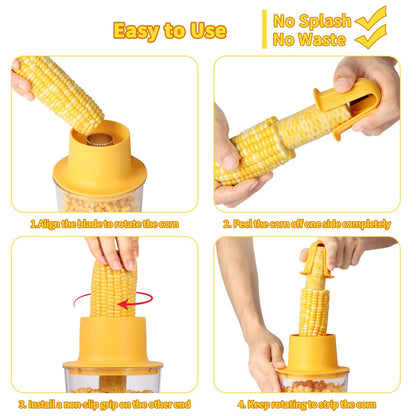LIIGEMI Corn Cob Strippe,Corn Peeler for Corn on the Cob,Corn Kernel Remover Tool with Anti Slip Cover,Corn Cutter Easy to Use