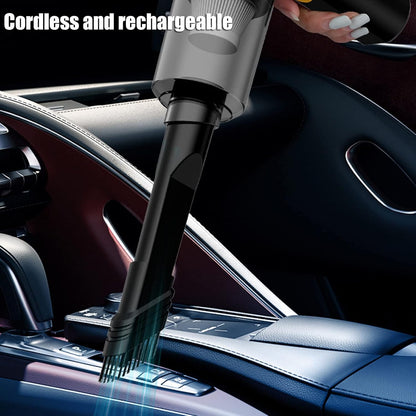 TOPINCN 12000Pa Portable Car Vacuum Cleaner - 2 in 1 Wet and Dry Cordless Handheld USB Rechargeable (White)