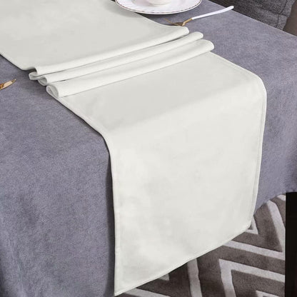 14x71 Inch Velvet Spring Table Runner Dresser Scarf Luxury Rustic Farmhouse Ivory St. Patrick's Day Easter Table