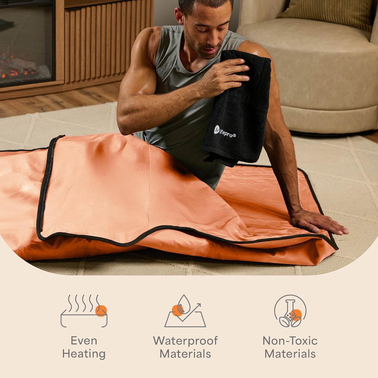 LifePro RejuvaWrap Infrared Sauna Blanket — Portable Sauna Bag with 9 Temp Levels Low EMF Far Infrared Heating — At Home Full Body Rejuvenation & Relaxation